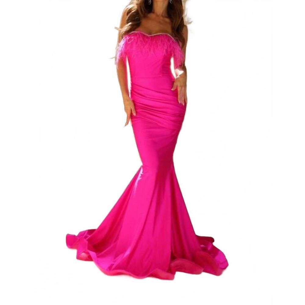 NEW JESSICA ANGEL women's prom dress in fuchsia